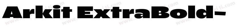 Arkit ExtraBold字体转换